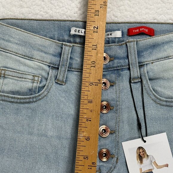 Celebrity Pink Women's Button Fly High Rise Spice Skinny Denim Jeans Size 27 NWT - Picture 7 of 11